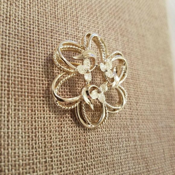 VTg Sarah Coventry Flower Brooch 1349 - Picture 5 of 6